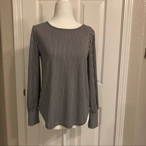 Striped Top with cuffed styled Wrist